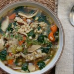 shiitake mushroom-barley soup with kale