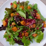 butternut squash salad with pomegranates and pumpkin seeds | pamela salzman