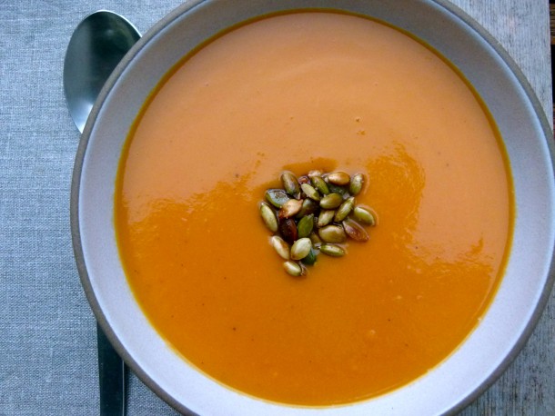 sweet potato-coconut soup|pamela salzman