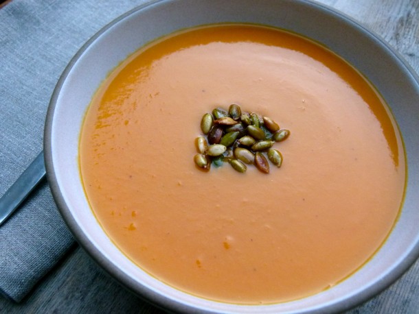 sweet potato-coconut soup|pamela salzman