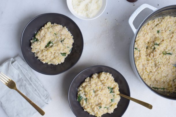 Artichoke and Spinach Barley "Risotto" | Pamela Salzman