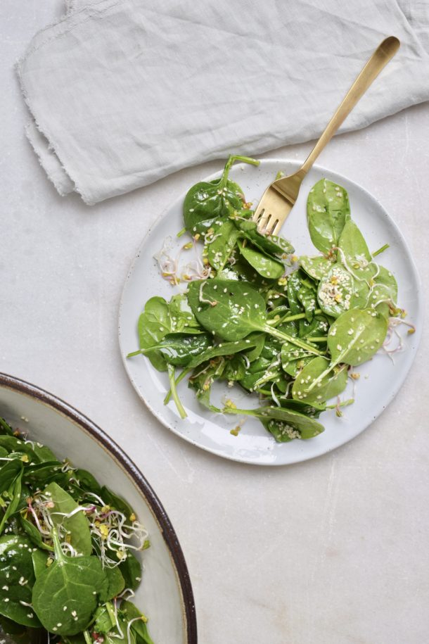 Spring Green Cleaning and a Sesame Spinach Salad Recipe | Pamela Salzman