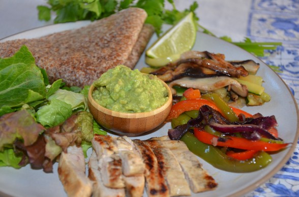 perfect chicken fajita plate