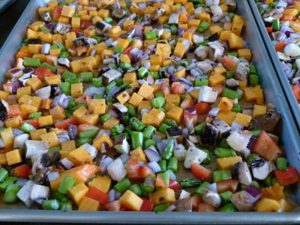 Beautiful veggies ready to roast