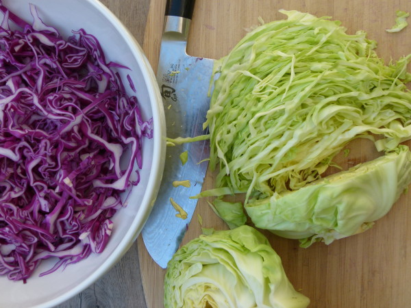 thinly slice your cabbages
