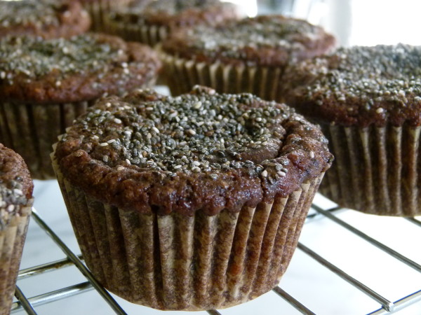 Chocolate Banana Chia Seed Muffins with Almond Flour | Pamela Salzman