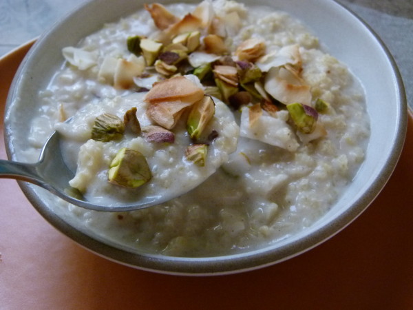 warm coconut millet porridge by Pamela Salzman