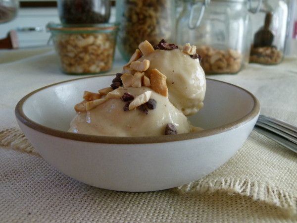 Banana "Ice Cream" with Cacao Nibs and Roasted Cashews | Pamela Salzman