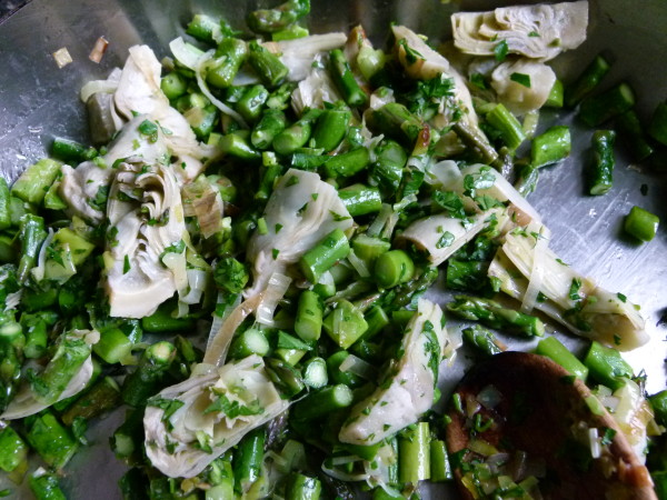 Asparagus, Leeks and Artichokes via Pamela Salzman