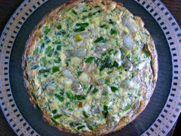 Asparagus and Artichoke Frittata via Pamela Salzman