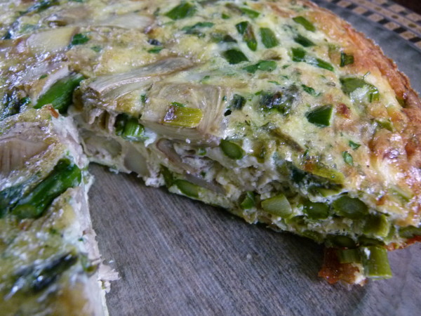 Asparagus and Artichoke Frittata via Pamela Salzman