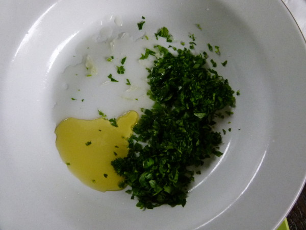 chopped cilantro, lime juice, olive oil