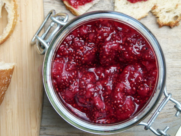 raspberry chia seed jam