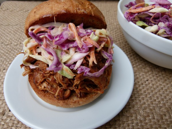 Slow Cooker Barbecued Pulled Chicken by Pamela Salzman
