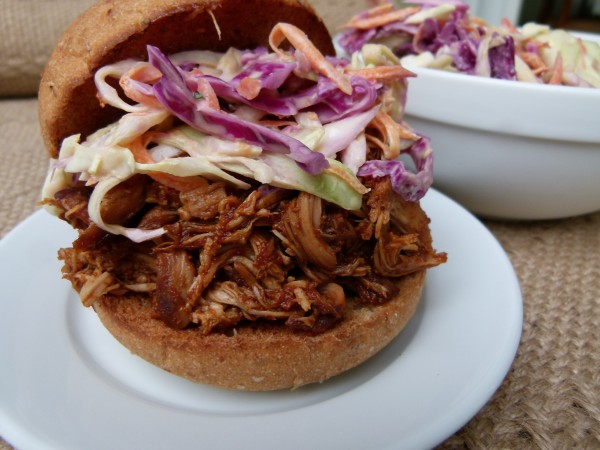 Slow Cooker Barbecued Pulled Chicken by Pamela Salzman