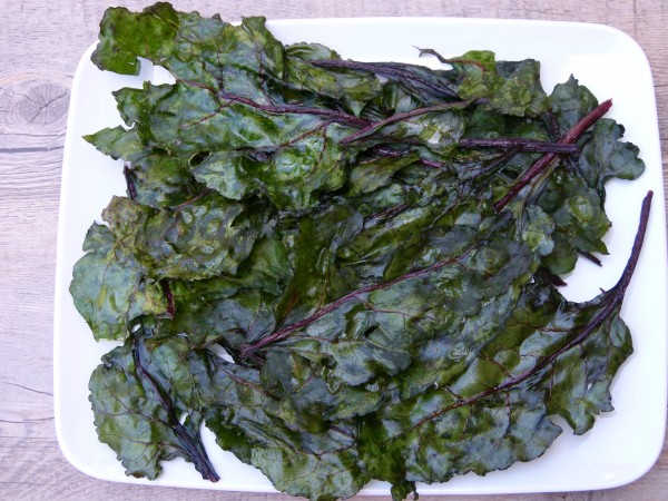 Beet Green Crisps by Pamela Salzman