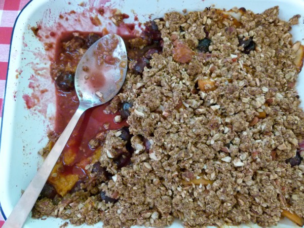 apricot, cherry and almond crisp by Pamela Salzman