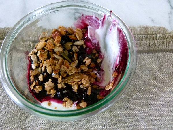 over yogurt with granola | pamela salzman