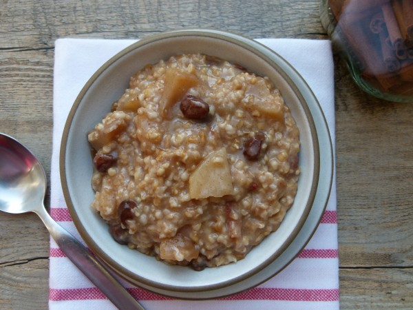slow cooker apple pie steel cut oats | pamela salzman