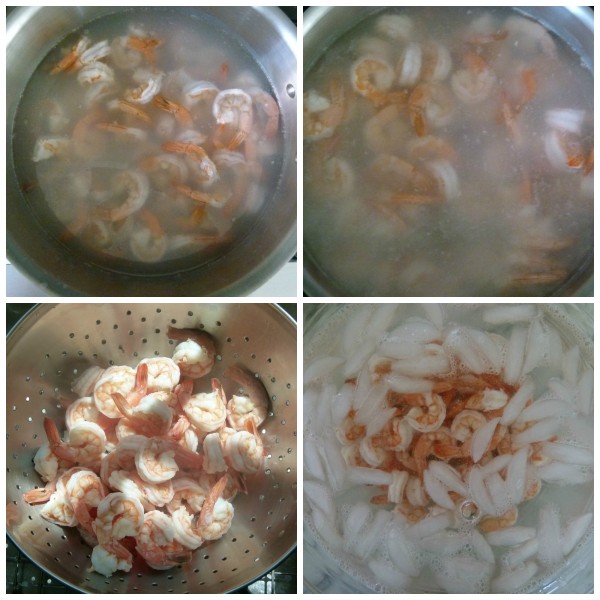 preparing shrimp
