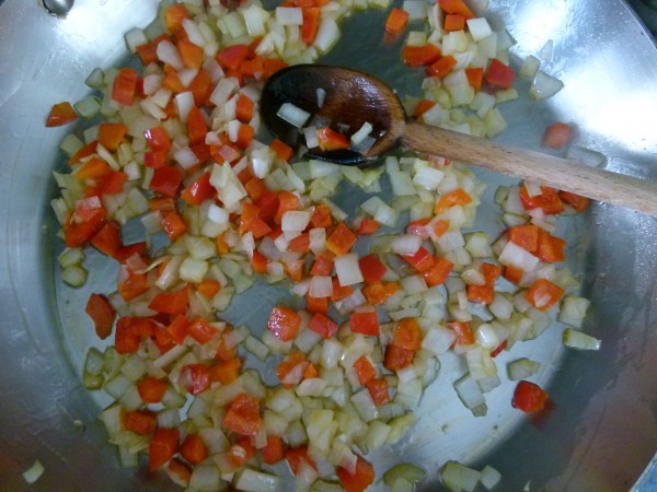 saute onions and peppers