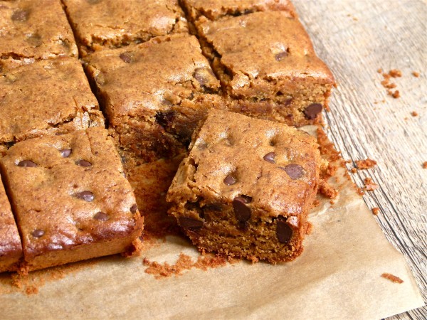 almond butter-millet blondies | pamela salzman