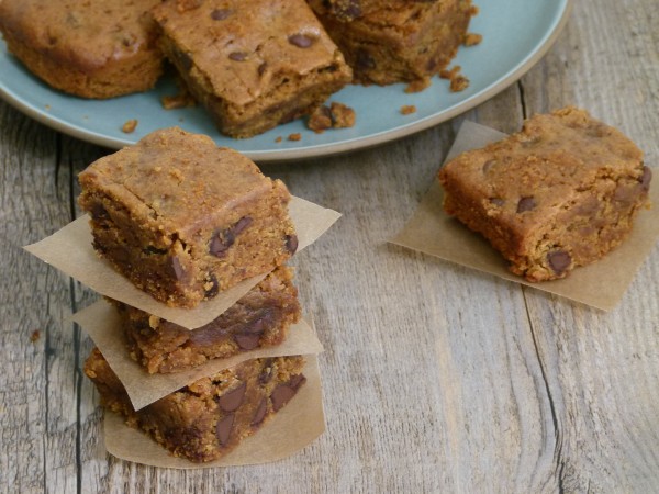 almond butter-millet blondies | pamela salzman