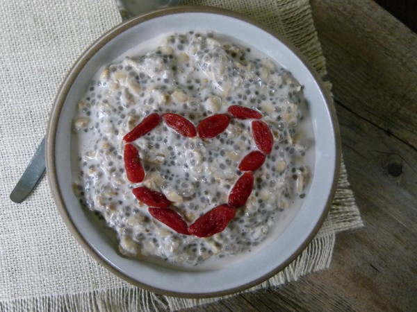 overnight refrigerator oat and chia porridge | pamela salzman