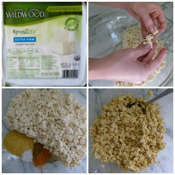 making the tofu mixture