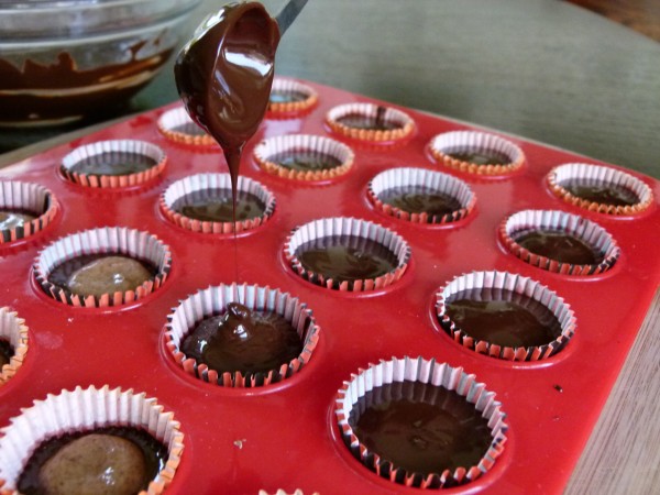 pour melted chocolate on top