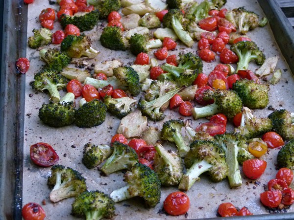 balsamic-roasted broccoli and cherry tomatoes | pamela salzman