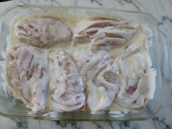 marinate the chicken in yogurt