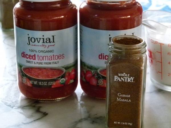 garam masala and jarred tomatoes