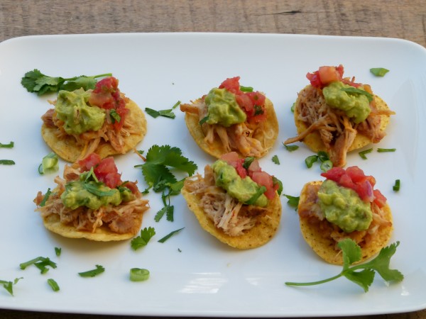 mini chicken tostadas | pamela salzman