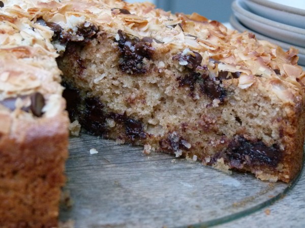 coconut coffeecake with chocolate chunks | pamela salzman