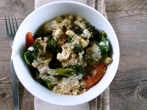 Roasted Vegetable Buddha Bowl with Lemon Tahini Dressing | Pamela Salzman