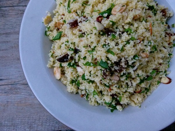 couscous with dried apricots and herbs | pamela salzman
