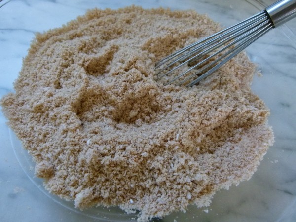 blanched almond flour and dry ingredients
