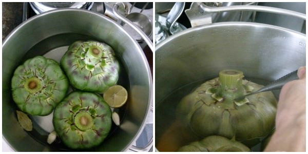 cooking artichokes