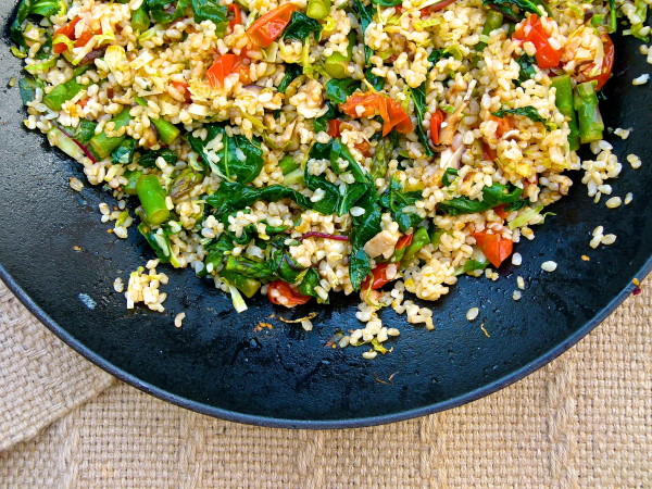 Italian Fried Rice made with brown rice and seasonal veggies | Pamela Salzman