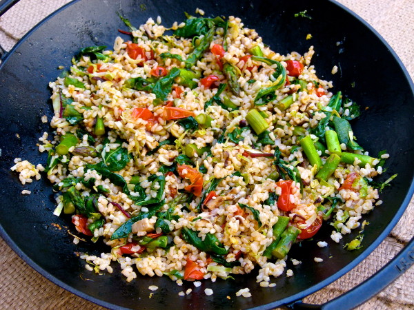 Italian Fried Rice with brown rice and veggies | pamela salzman