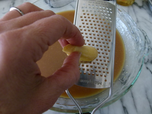 grate the peeled ginger