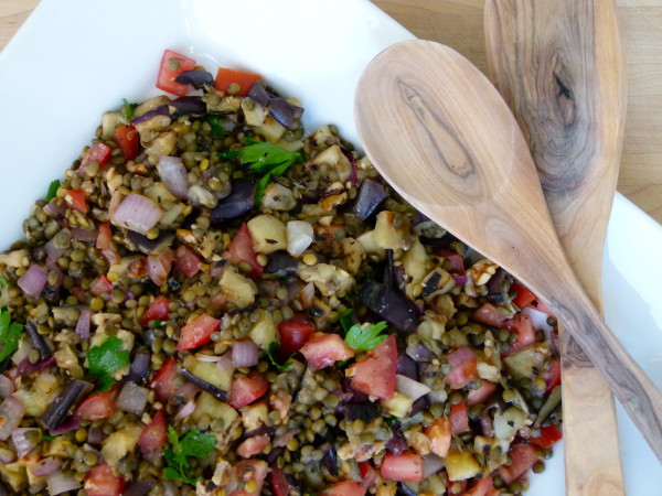 lentil and grilled eggplant salad | pamela salzman