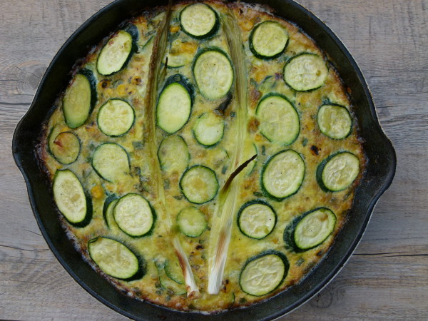 zucchini and corn frittata | pamela salzman