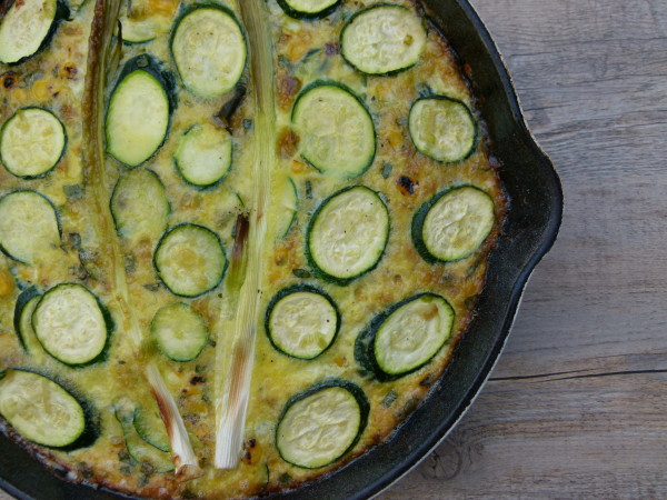 zucchini and corn frittata | Pamela Salzman