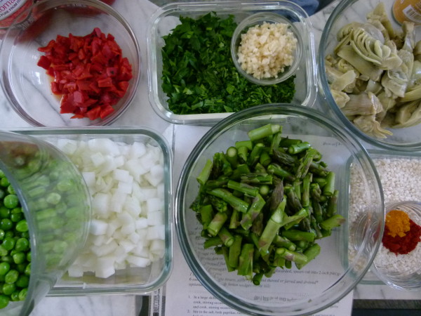 ingredients for vegetable paella