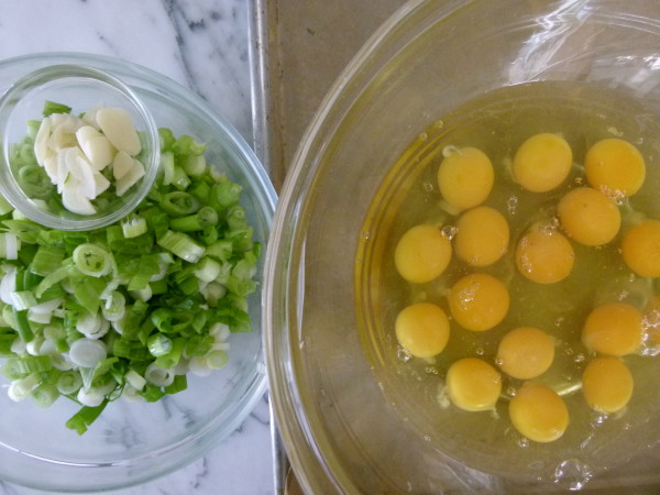 eggs and green onions