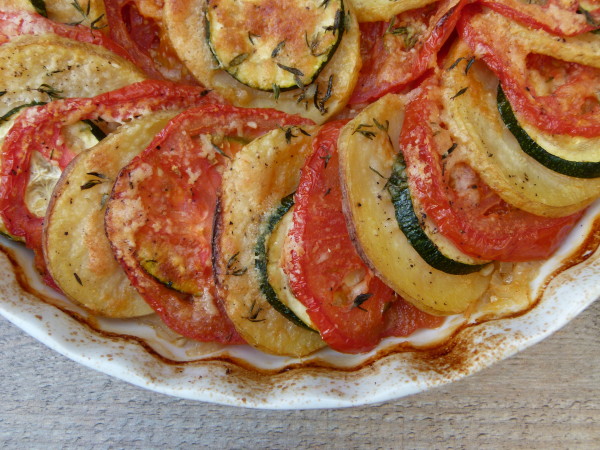 roasted summer vegetable tian | pamela salzman