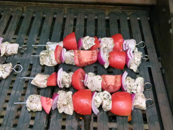 Kebabs on the grill