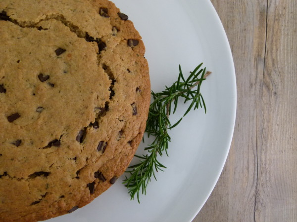 whole grain olive oil cake with rosemary and dark chocolate |pamela salzman